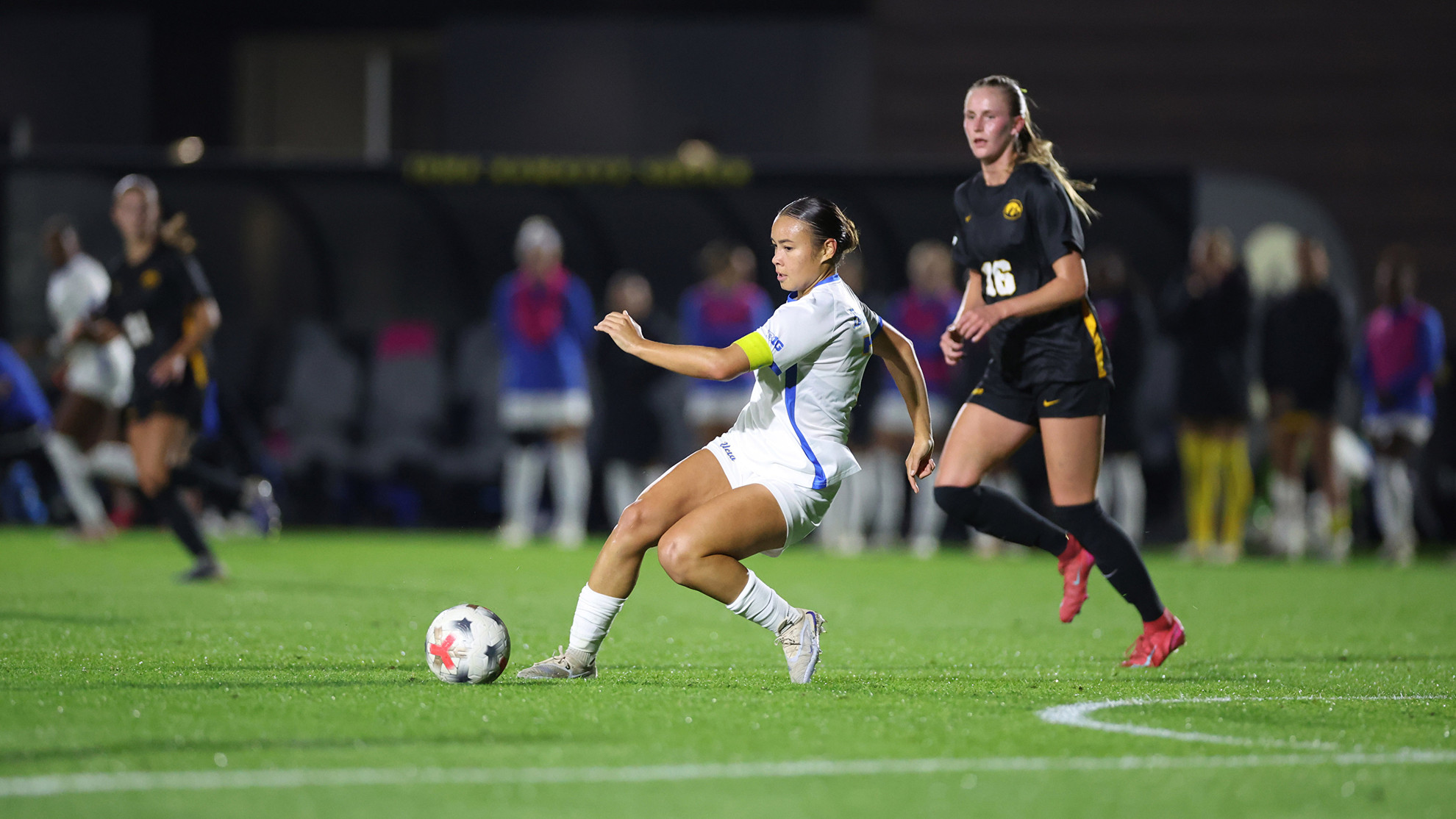 Paloma Daubert defends against Iowa