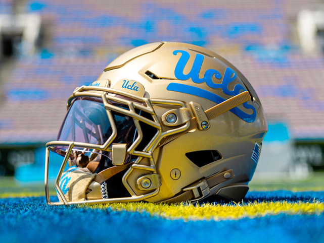 3d ucla football helmet Bruins Authentic Speedflex point chinstrap UCLA Football Tickets - UCLA