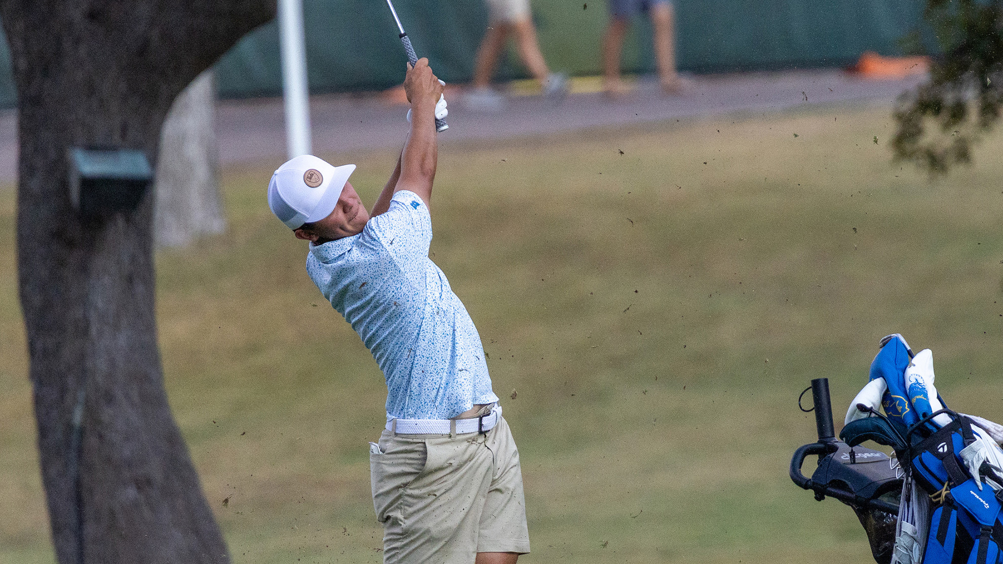 Tyler Loree hits a ball on the fairway in Fort Worth, Texas